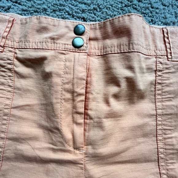 Chico’s Cropped Cargo Pants -elastic back -tangerine - Picture 8 of 16